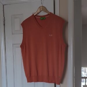 Boss Men's V-Neck Orange Sweater Vest
